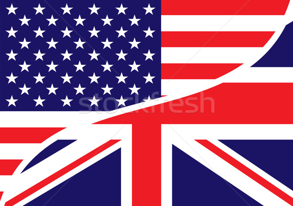 Сток-фото: США · британский · флаг · британский · флагами · звезды