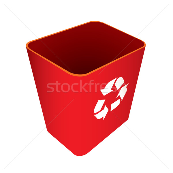 Recycle waste red can Stock photo © nicemonkey