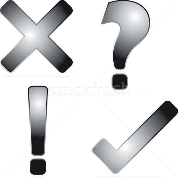 silver shine icons Stock photo © nicemonkey