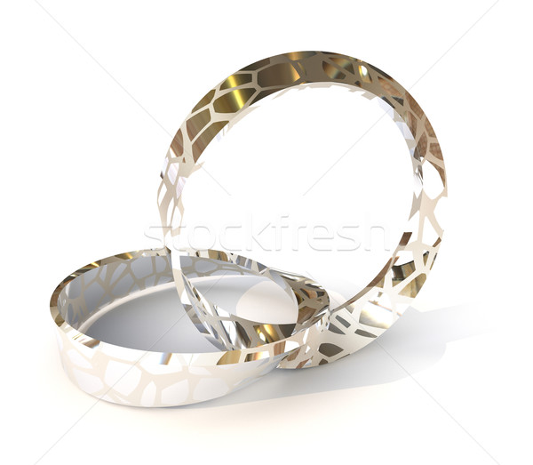 silver wedding rings Stock photo © nicemonkey