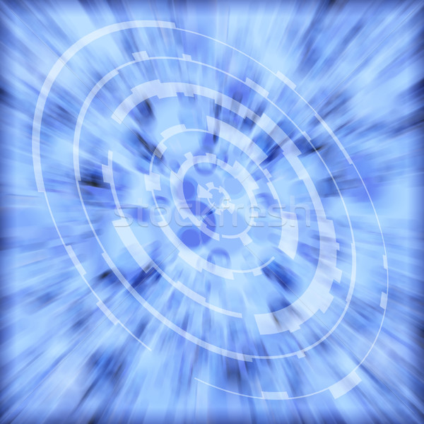Technikai sebesség kék absztrakt kör terv Stock fotó © nicemonkey