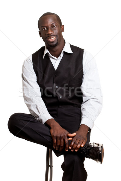 Man in formal suit. Studio shot over white. Stock photo © nickp37