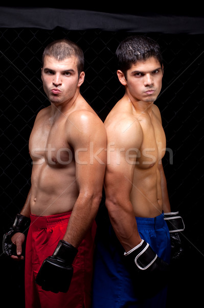 Mieszany sportowe mężczyzn mięśni walki osoby Zdjęcia stock © nickp37