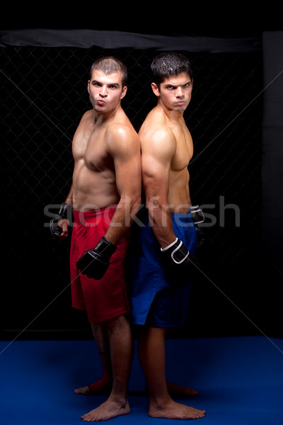 Gemengd sport mannen spier strijd persoon Stockfoto © nickp37