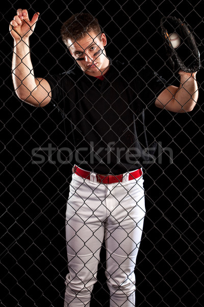 Beyzbol oyuncusu siyah adam spor Stok fotoğraf © nickp37