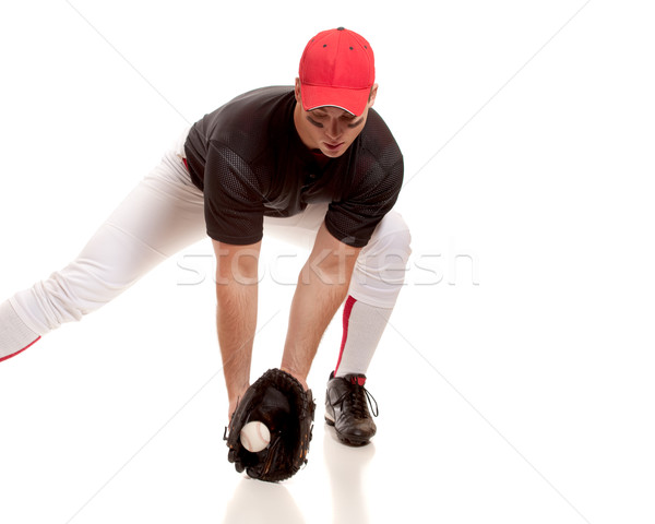 Beyzbol oyuncusu beyaz adam spor spor Stok fotoğraf © nickp37