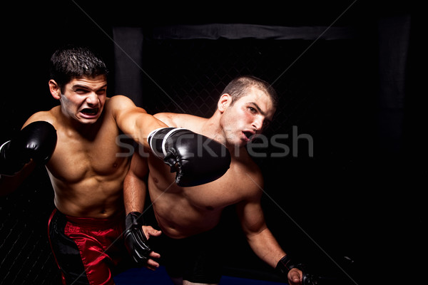 Gemengd vechten sport spier strijd mannelijke Stockfoto © nickp37