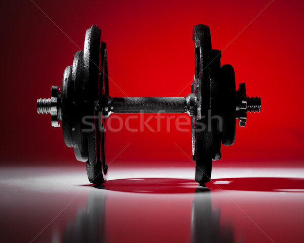 Rojo deporte metal gimnasio ejercicio Foto stock © nickp37