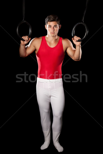 [[stock_photo]]: Homme · gymnaste · noir · homme