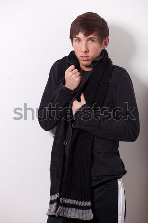 Winter jas mode jonge man man Stockfoto © nickp37
