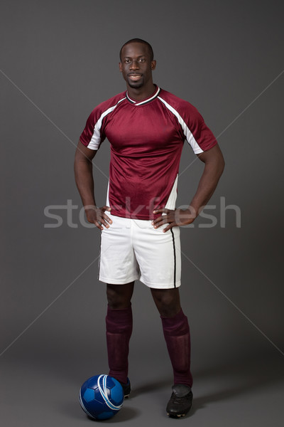 Foto stock: Masculina · futbolista · gris · hombre · fútbol