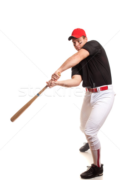 Joueur de baseball blanche sport studio personne [[stock_photo]] © nickp37