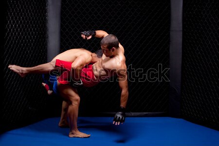 Wrestling acţiune negru sportiv sport Imagine de stoc © nickp37
