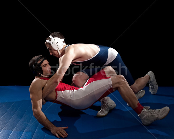 Wrestling azione nero sport blu Foto d'archivio © nickp37