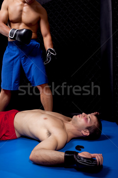 Stok fotoğraf: Karışık · spor · erkekler · ağrı · zafer · boksör