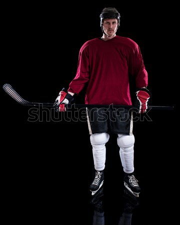 Male soccer player. Studio shot over grey. Stock photo © nickp37