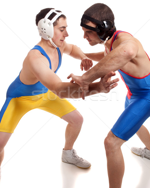 Doua masculin alb sportiv sport Imagine de stoc © nickp37
