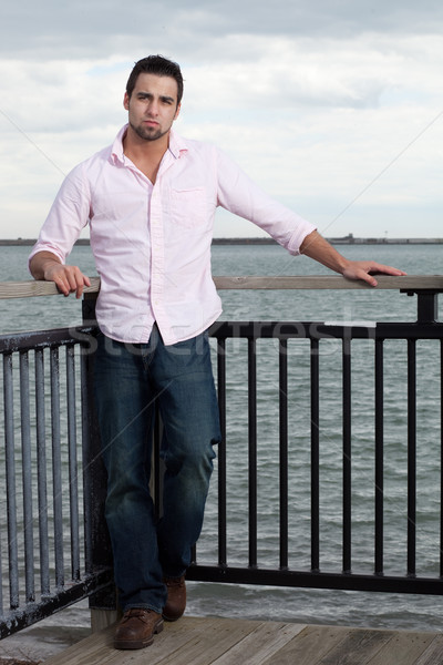 Pink shirt with clearance jeans