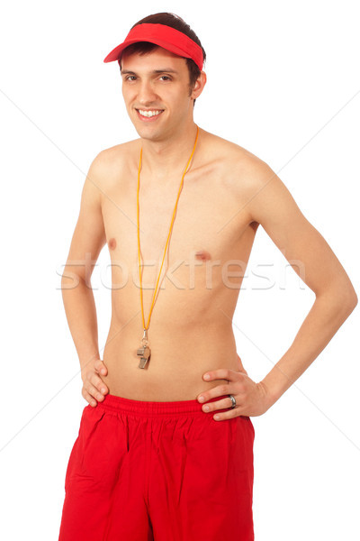 Rettungsschwimmer männlich weiß Lächeln Stock foto © nickp37