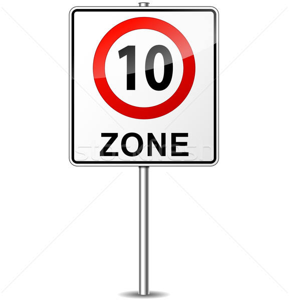 Vector speed limit zone sign Stock photo © nickylarson974