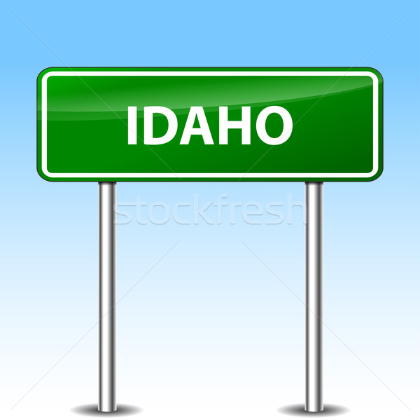 Idaho verde signo ilustración metal senalización de la carretera Foto stock © nickylarson974