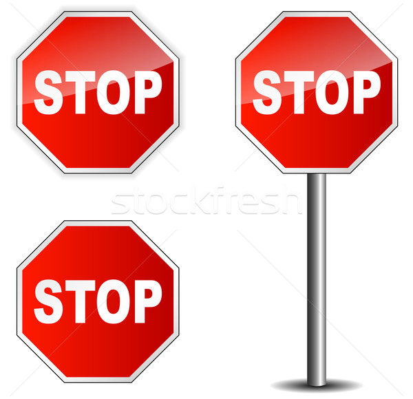 Traffic sign stop Stock photo © nickylarson974