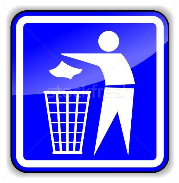 Vector illustration of throw away sign Stock photo © nickylarson974