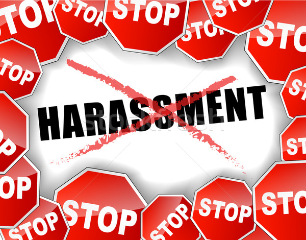 Stop molestowanie biuro streszczenie czerwony kobiet Zdjęcia stock © nickylarson974