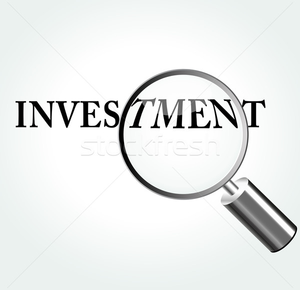 Vektor Investitionen Illustration Lupe Business abstrakten Stock foto © nickylarson974
