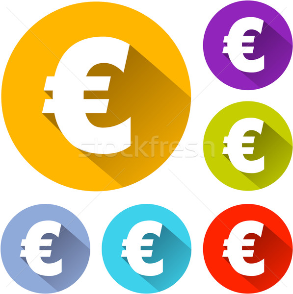 euro icons Stock photo © nickylarson974