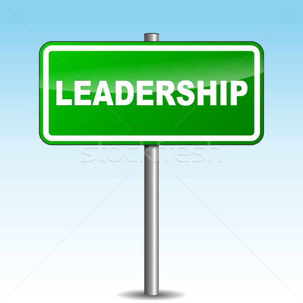 Stock photo: Vector leadership signpost