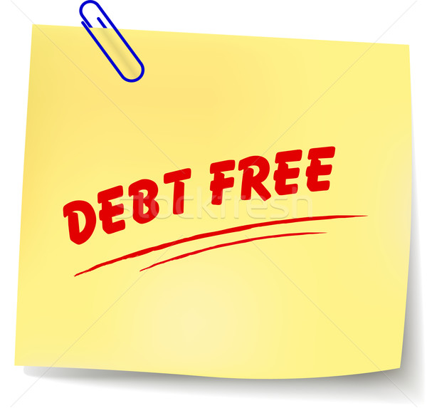 Vector debt free message Stock photo © nickylarson974