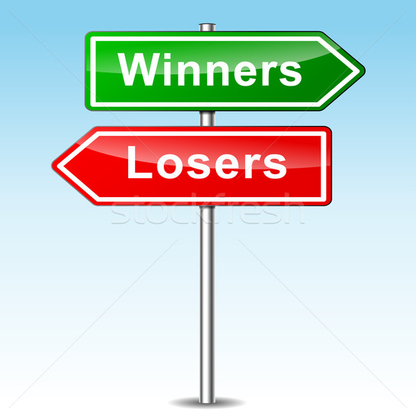 Vector winners ans losers signs Stock photo © nickylarson974