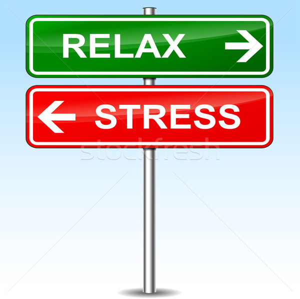 Relax and stress sign concept Stock photo © nickylarson974