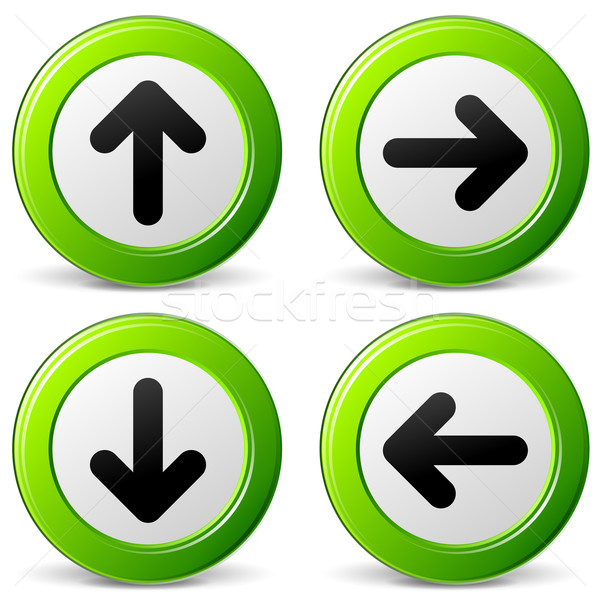 Stock photo: Vector green arrows icons