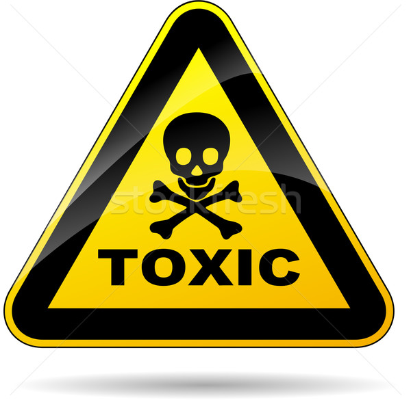 Giftig teken illustratie Geel driehoek achtergrond Stockfoto © nickylarson974