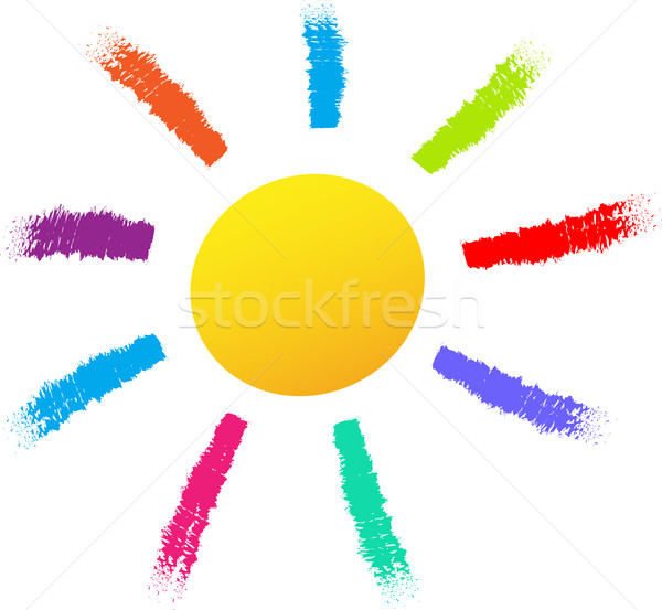 Vector sun illustration Stock photo © nickylarson974