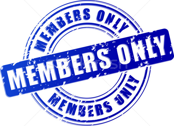 members only blue stamp Stock photo © nickylarson974