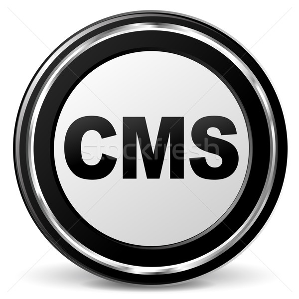 Cms Symbol Illustration Metall weiß Business Stock foto © nickylarson974