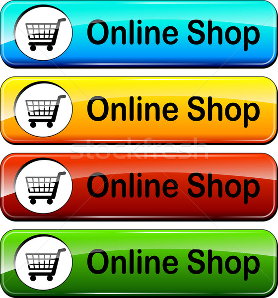 Stok fotoğraf: çevrimiçi · alışveriş · düğmeler · örnek · web