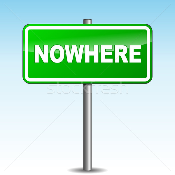 Stock photo: Vector nowhere signpost