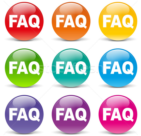 Colorful faq icons Stock photo © nickylarson974