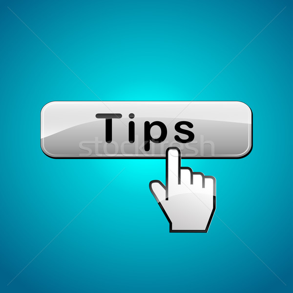 Vector tips button Stock photo © nickylarson974