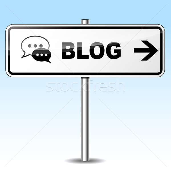 Stock photo: Blog direction sign