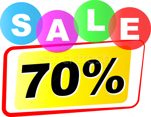 Vector seventy percent sale icon Stock photo © nickylarson974