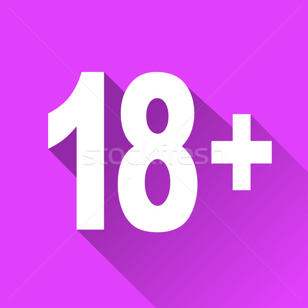 Achttien ontwerp icon illustratie geïsoleerd teken Stockfoto © nickylarson974