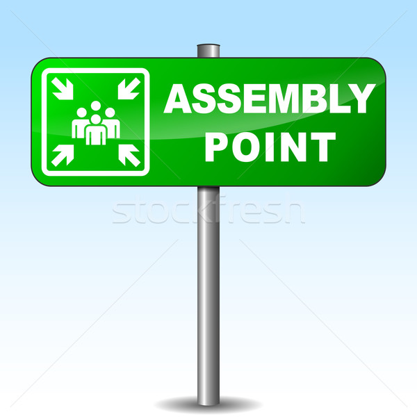 Vector assembly point signpost Stock photo © nickylarson974