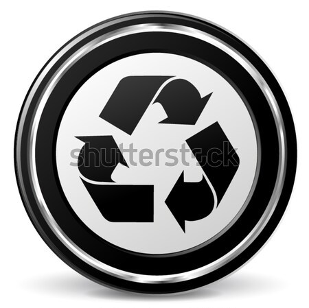 Vector recycle symbol icon Stock photo © nickylarson974