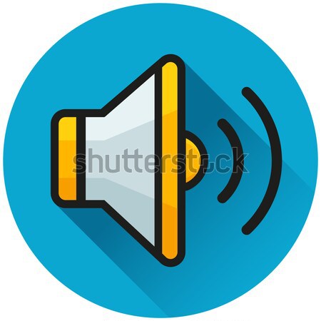 sound icon on white background Stock photo © nickylarson974