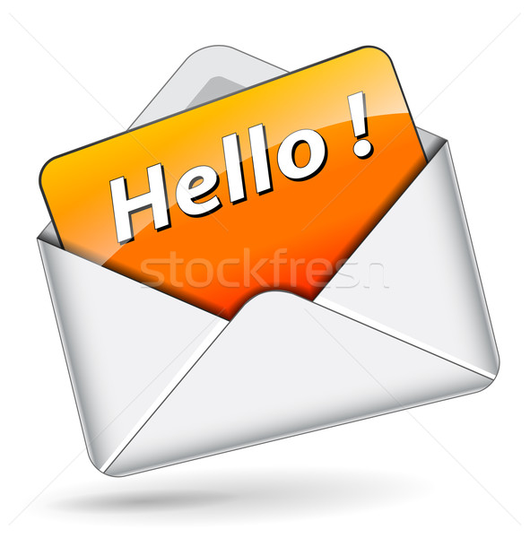 Vector hello message Stock photo © nickylarson974